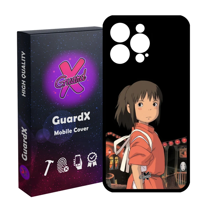کاور گارد ایکس طرح Spirited Away Anime مدل Glass10574 مناسب برای گوشی موبایل اپل iPhone 15 Pro Max