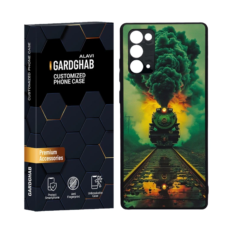 کاور گارد قاب علوی مدل دور ژله ای پشت گلس هنری مناسب برای گوشی موبایل سامسونگ  Galaxy Note 20