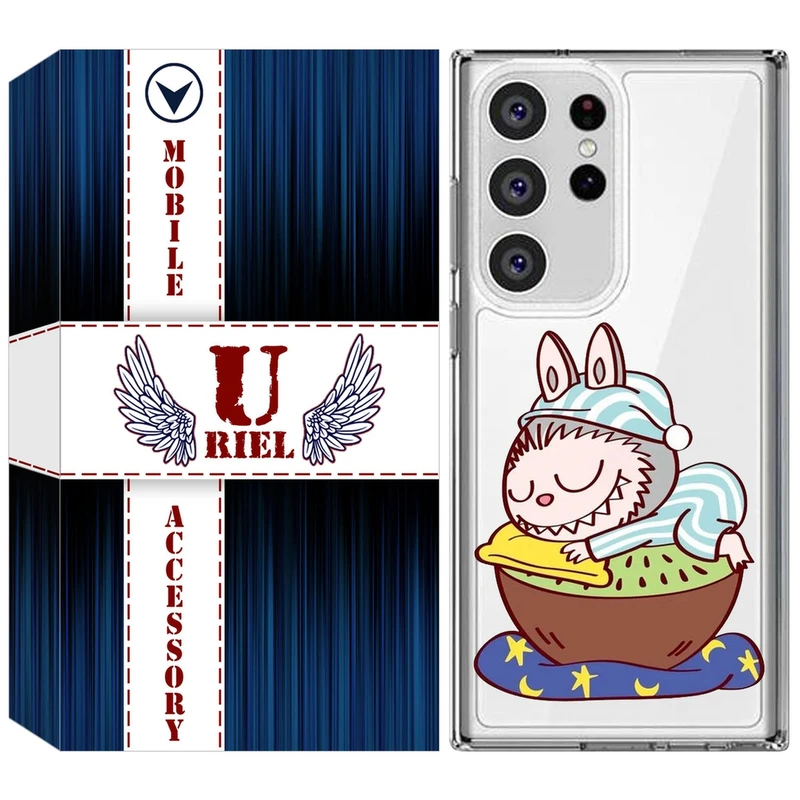 کاور یوریل قاب مدل Clear کد 127 طرح لبوبو Labubu مناسب برای گوشی موبایل سامسونگ Galaxy S23 Ultra