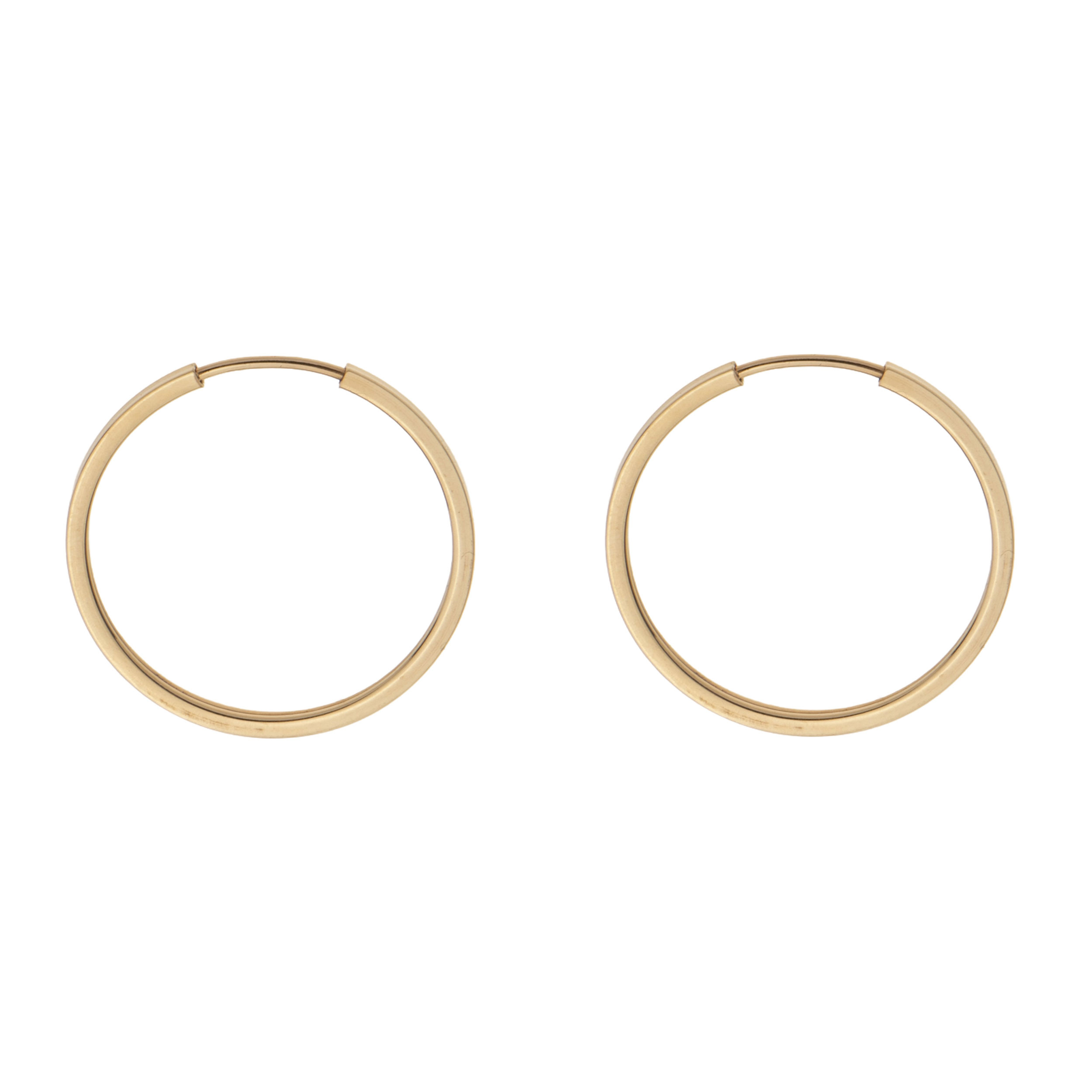 گوشواره حلقه‌ای طلا 18 عیار زنانه گلدم مدل E-3070019