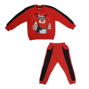 ست سویشرت و شلوار دخترانه مدل کریسمس 04