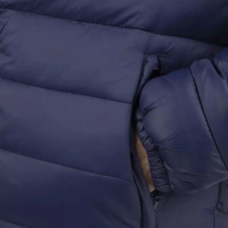 کاپشن مردانه جوتی جینز مدل کلاهدار کد 122132 رنگ سرمه‌ای تیره