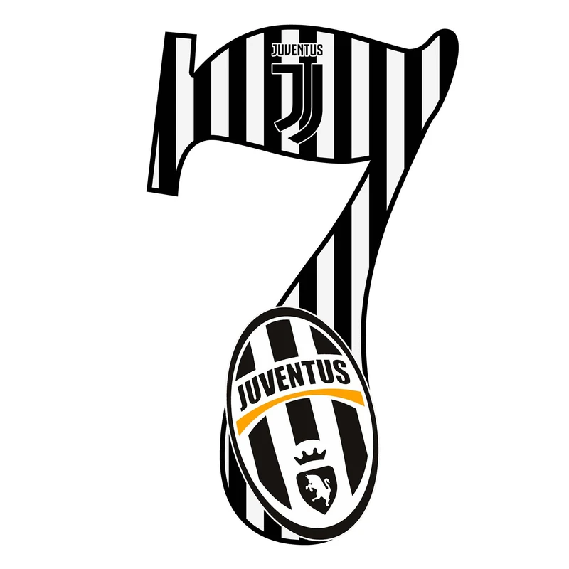 استند رومیزی تولد مدل عدد 7 طرح یوونتوس کد 907