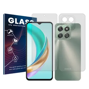 Glass Resistant model transparent screen protector suitable for the Honor X6b mobile phone along with the back of the phone protector