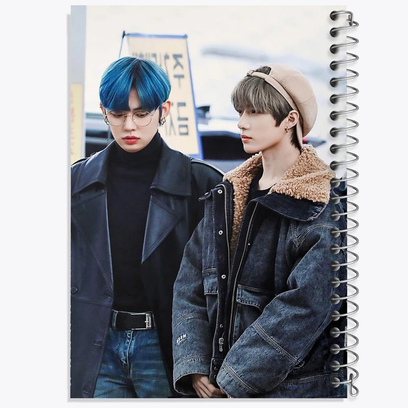 دفتر ژورنال نویسی 50 برگ خندالو مدل نقطه ای طرح یونجون و بومگیو گروه تی اکس تی TXT کد 11844