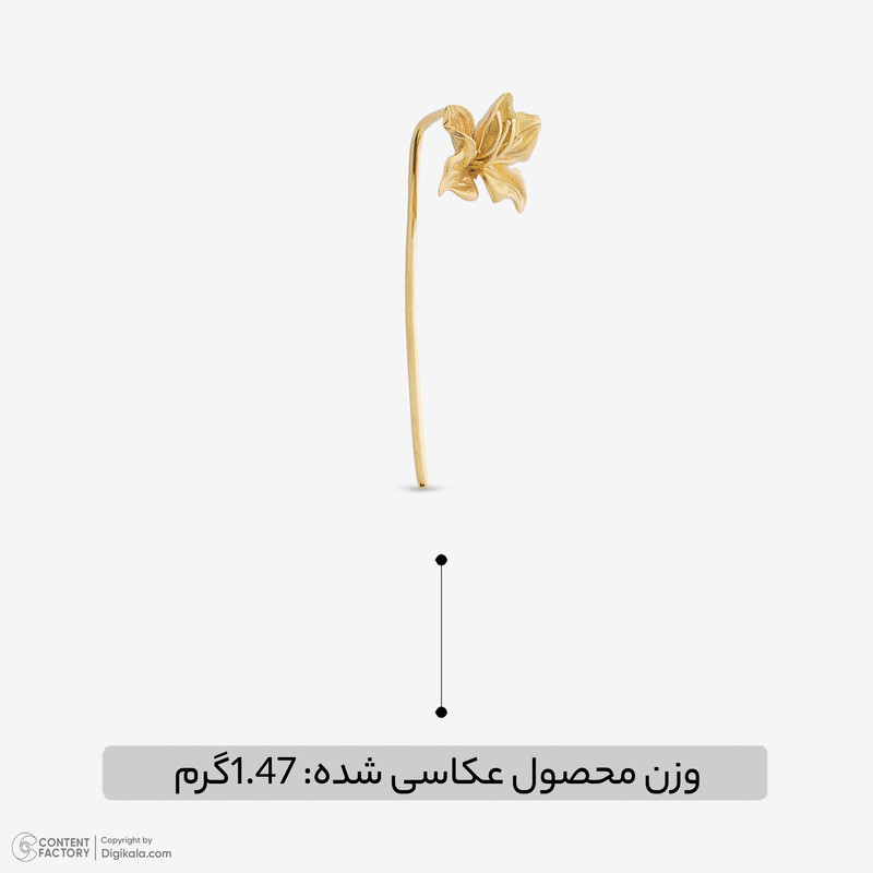 گوشواره عصایی طلا 18 عیار زنانه جواهری راز مدل 2412-32 - 6