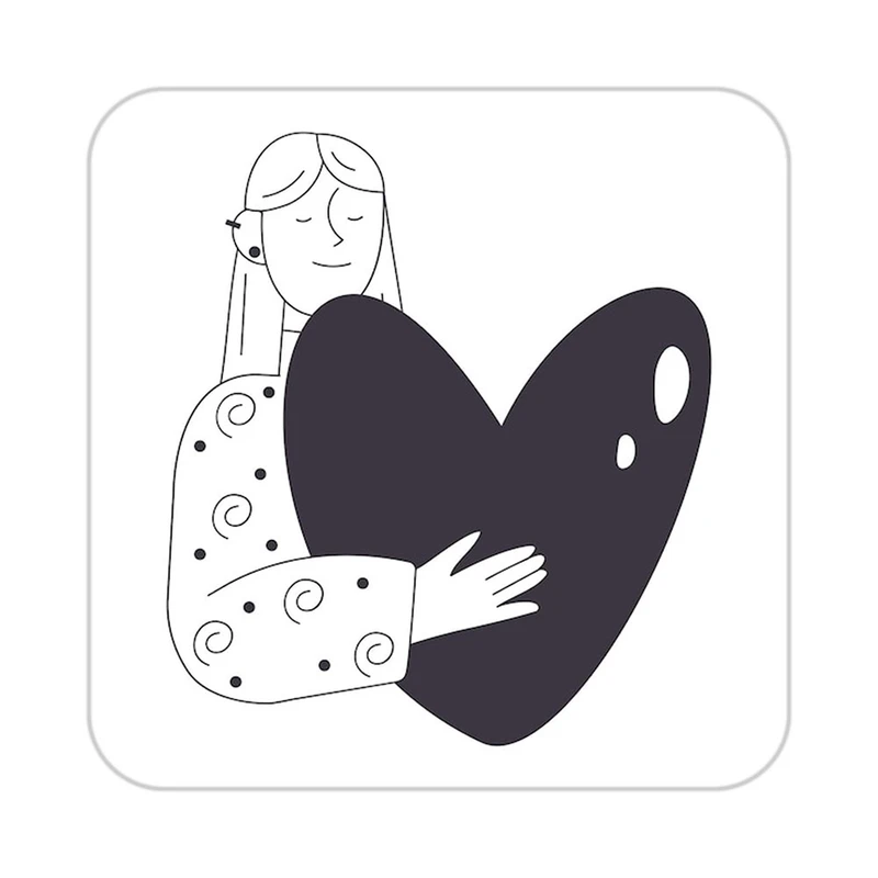 زیر لیوانی کاکتی طرح عاشقانه مدل mp37553