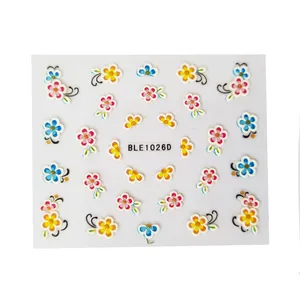 برچسب ناخن  بی ال ای طرح گل مدل RS2