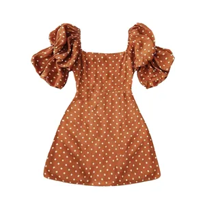 پیراهن یقه دلبری زنانه شین مدل عروسکی