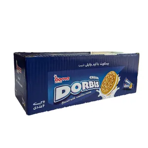 بیسکویت وانیل با کرم وانیل دربیس درنا بسته 4 عددی 
