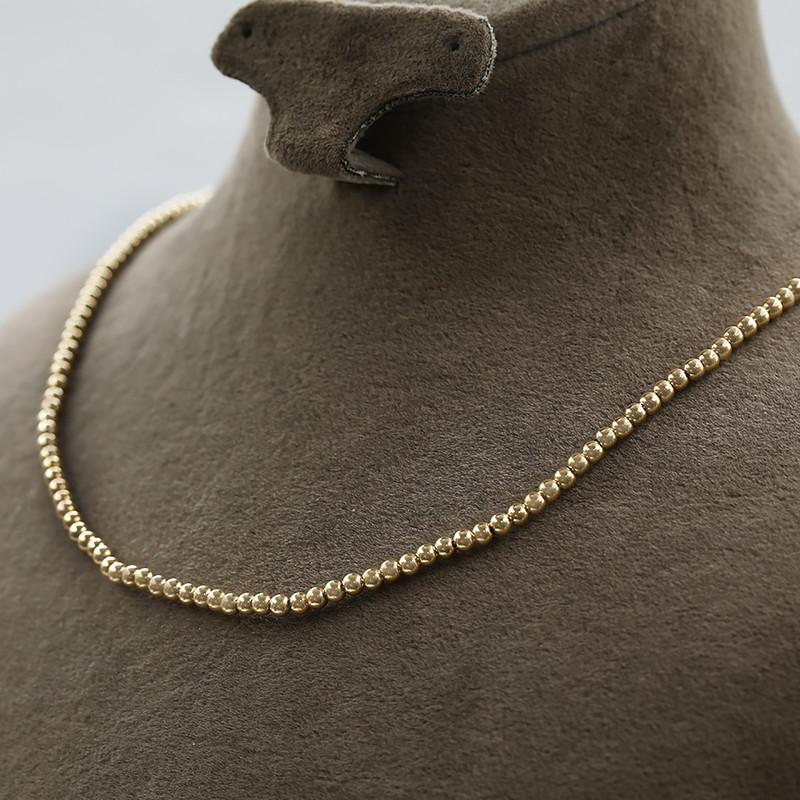 گردنبند طلا 18 عیار زنانه الی گالری مدل فول گوی اکسترا گردنبند طلا 18 عیار زنانه الی گالری مدل فول گوی اکسترا