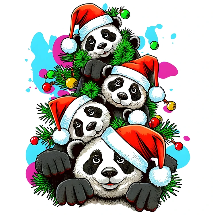 استیکر پارچه و لباس پاد آفرین مدل کریسمس کد DKST721