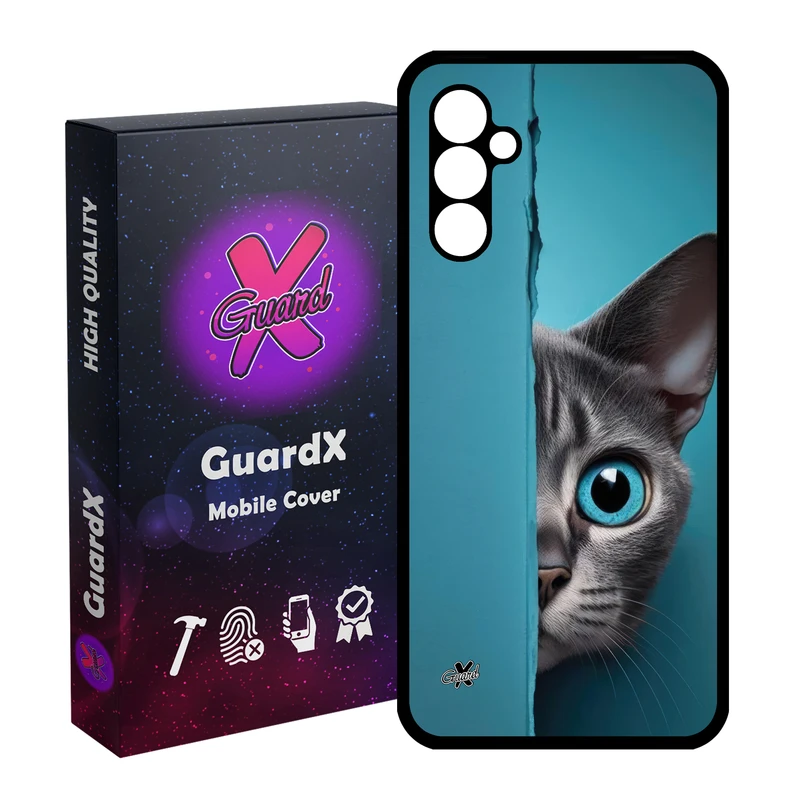 کاور گارد ایکس طرح گربه مدل Glass10673 مناسب برای گوشی موبایل سامسونگ Galaxy A24/A24 4G/M34 5G