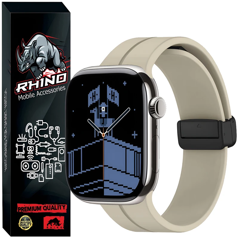 بند راینو مدل Magnetic مناسب برای اپل واچ سری 11 سایز 46 میلی متری