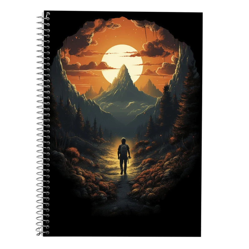 دفتر زبان 50 برگ مدوپد مدل دوخط طرح ارباب حلقه ها The Lord of the Rings کد DF3081