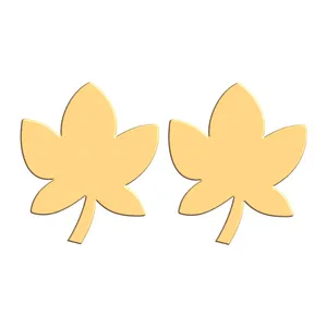گوشواره طلا 18 عیار زنانه فرشته طرح برگ WEL-000222