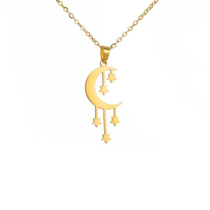 گردنبند طلا 18 عیار زنانه مدل ماه