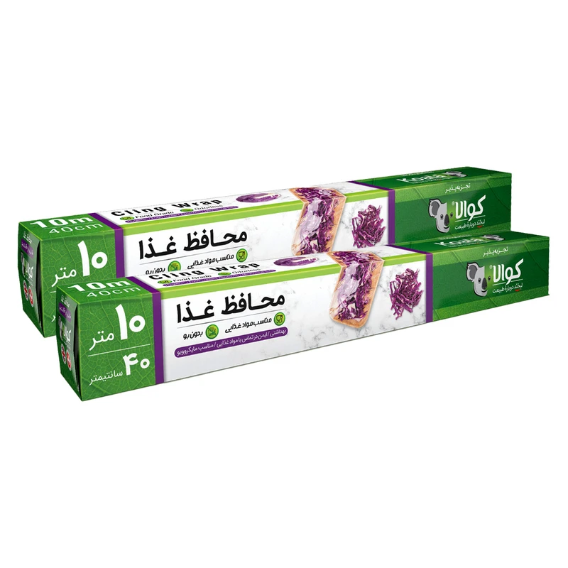 محافظ غذای کوالا کد CW40 رول 10 متری بسته دو عددی