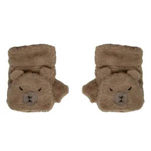 دستکش دخترانه مدل پولیشی طرح خرسی کد 9150027