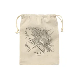 کیسه نان و سبزی ترمه طراحان ایده مدل نقشه شهر یزد کد map0525 - S سایز 19x19 سانتی متر