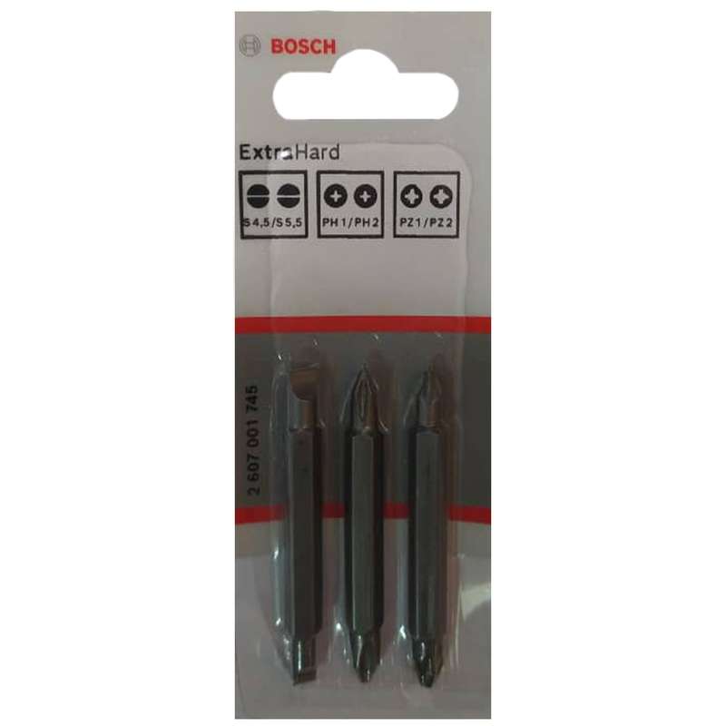 سرپیچ گوشتی دو طرفه بوش مدل Hard مجموعه 3 عددی