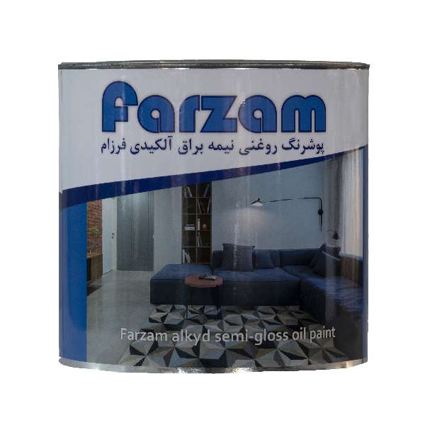 رنگ روغنی نیمه براق سفید فرزام کد 330 حجم 4.8 لیتر