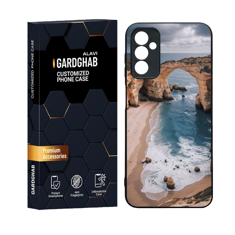 کاور گارد قاب علوی دورژله ای پشت گلس مدل منظره و طبیعت مناسب برای گوشی موبایل سامسونگ Galaxy F13