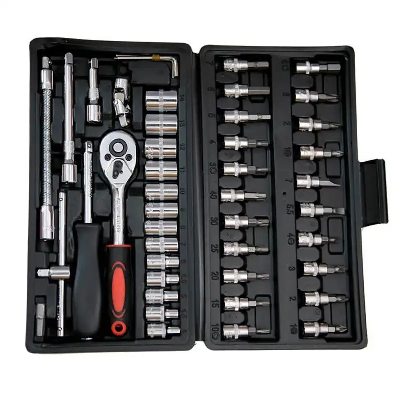 آچار و سری بکس مدل AVSB0046 مجموعه 46 عددی