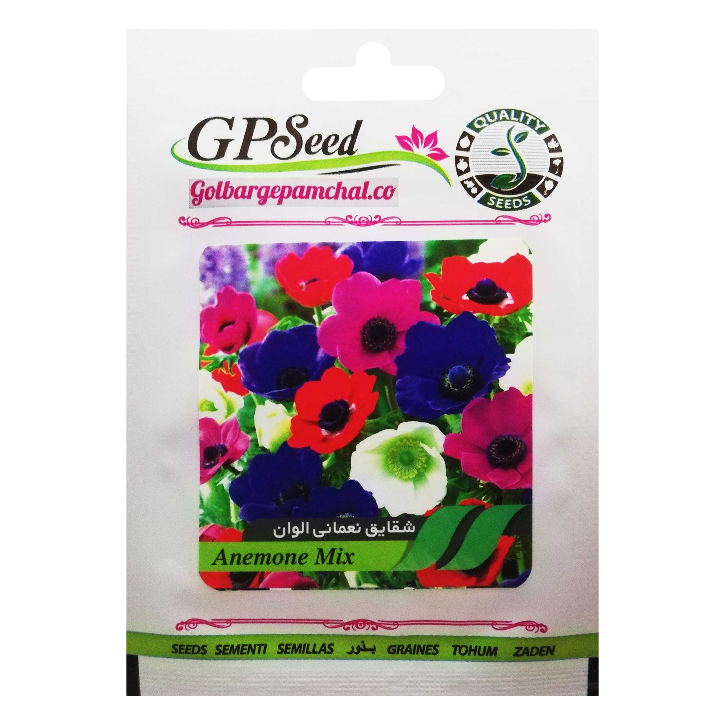 بذر گل شقایق نعمانی الوان گلبرگ پامچال کد GPF-063
