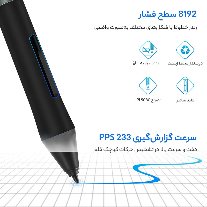 تبلت گرافیکی هوئیون مدل H640P به همراه قلم نوری