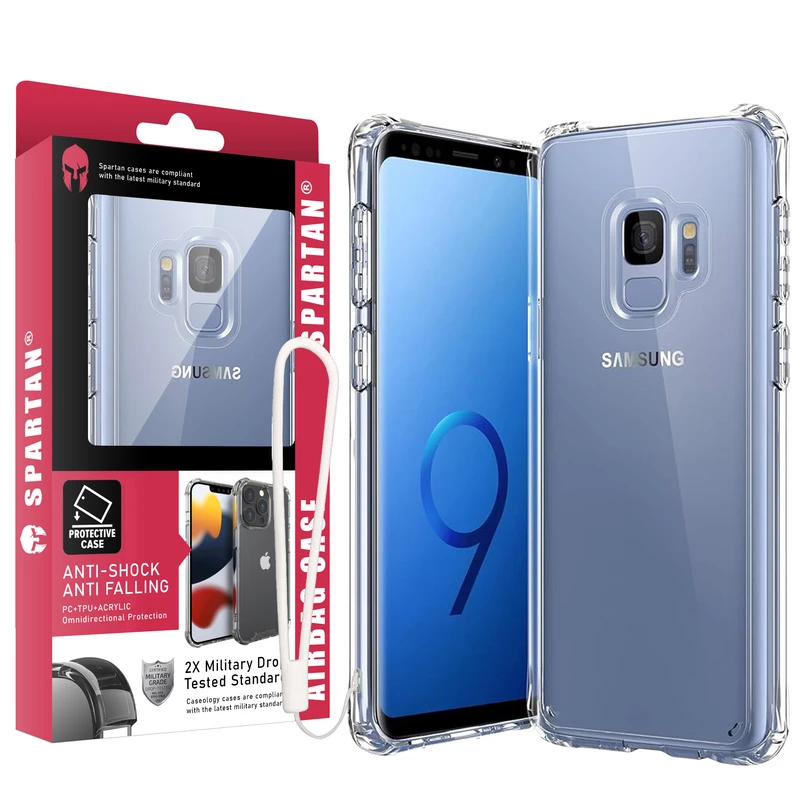 کاور اسپارتان مدل Airbag Strap مناسب برای گوشی موبایل سامسونگ Galaxy S9 به همراه آویز