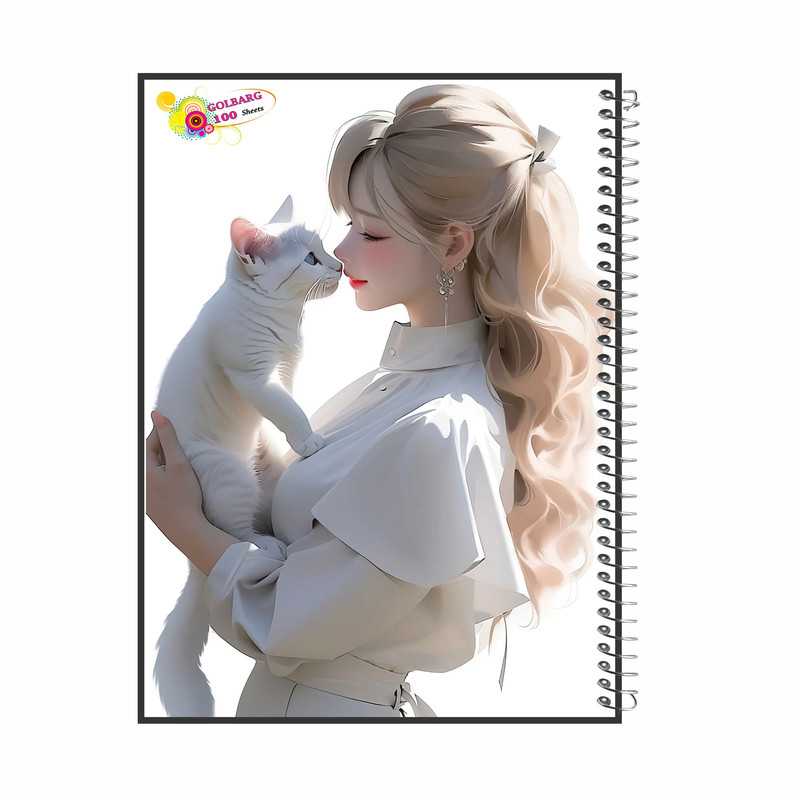 دفتر مشق 100 برگ گلبرگ مدل دخترانه کد 3795