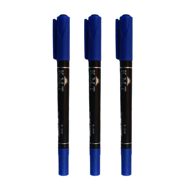 ماژیک سی دی کی ام تی مدل دو سر کد K-212 بسته 3 عددی