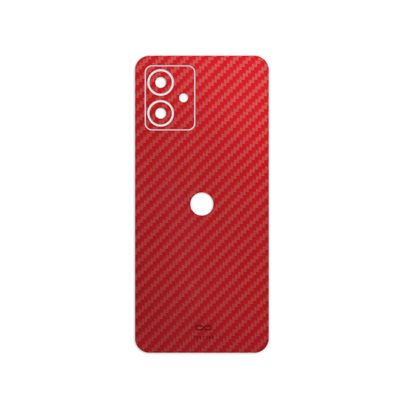 برچسب پوششی ماهوت مدل Red-Fiber مناسب برای گوشی موبایل موتورولا Moto G14