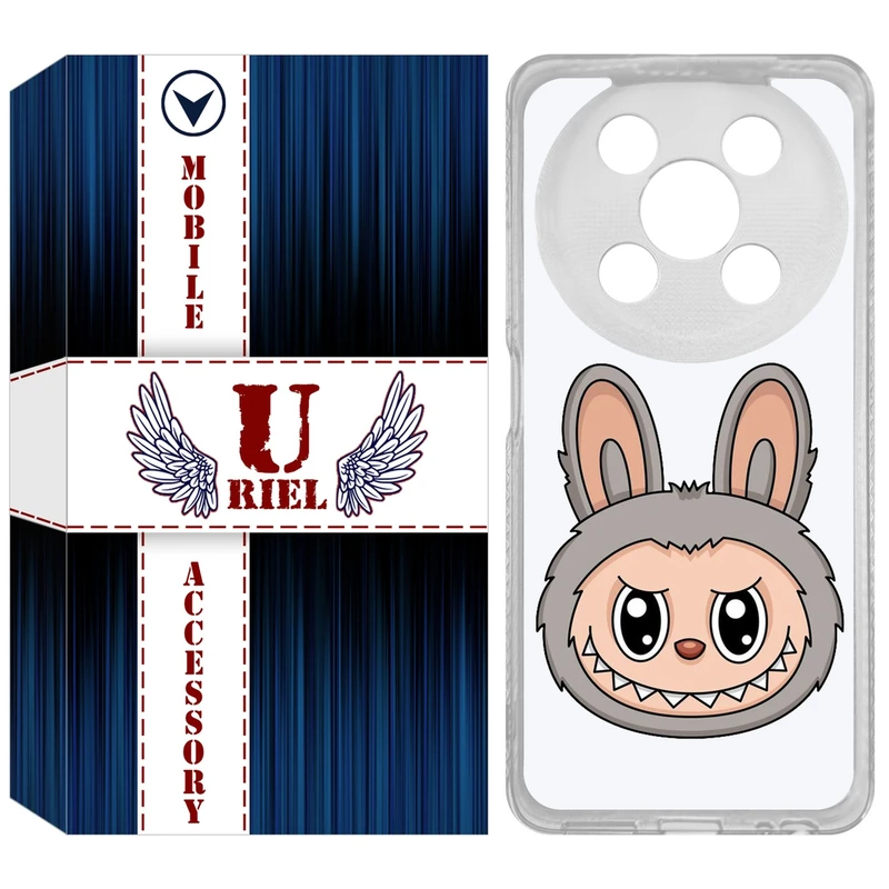 کاور یوریل مدل Clear کد 114 طرح لبوبو Labubu مناسب برای گوشی موبایل وکال V2 / V2 Lite