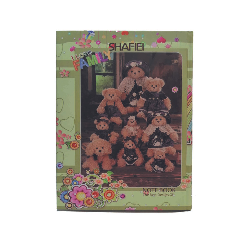 دفتر مشق 160 برگ شفیعی مدل خرس کد 73