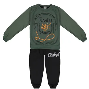 ست سویشرت و شلوار پسرانه بانالی مدل اسمایل کد 3584