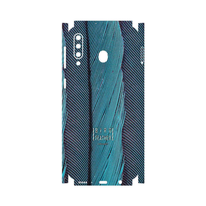 برچسب پوششی ماهوت مدل Turquoise feathers-FullSkin مناسب برای گوشی موبایل سامسونگ Galaxy M30