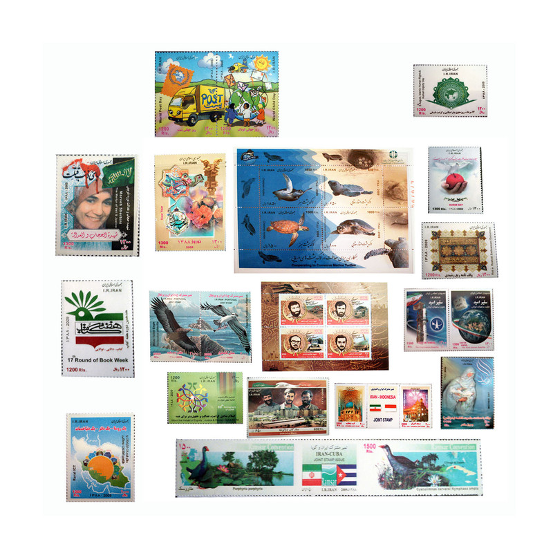 تمبر یادگاری مدل سال 1388 کد N22 مجموعه 30 عددی