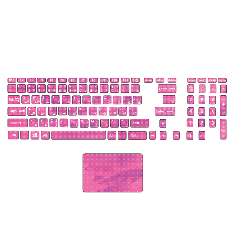  استیکر لپ تاپ مدل 79 hk به همراه برچسب حروف فارسی کیبورد