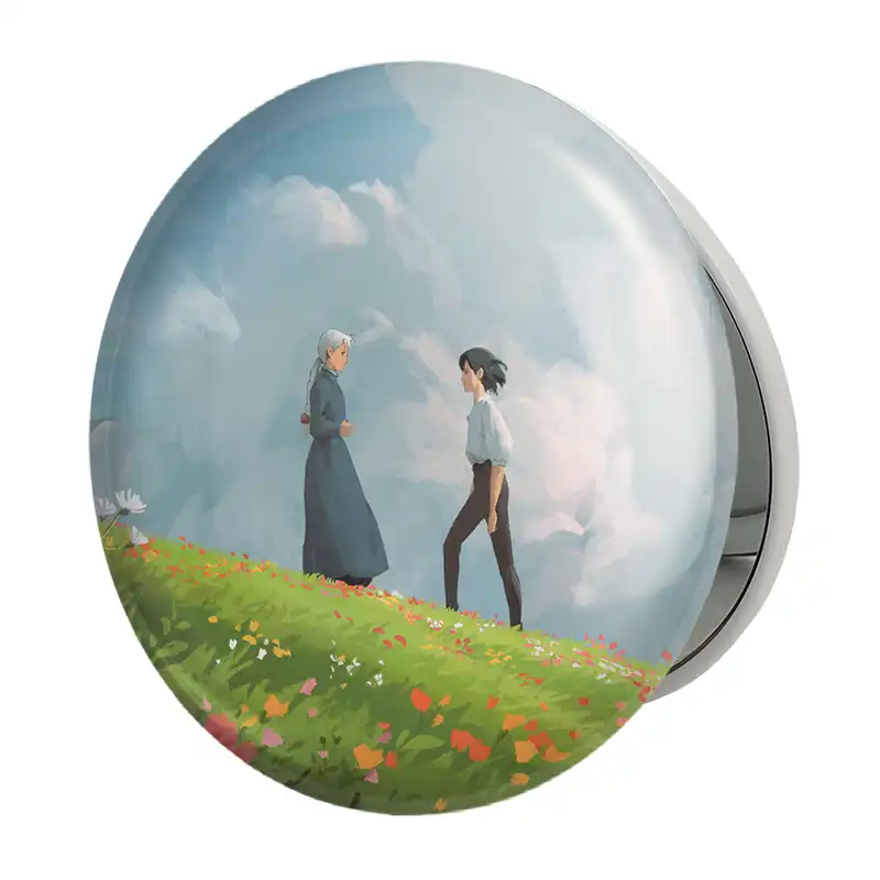 آینه جیبی خندالو طرح سوفی و هاول انیمه قلعه متحرک هاول مدل تاشو کد 12884