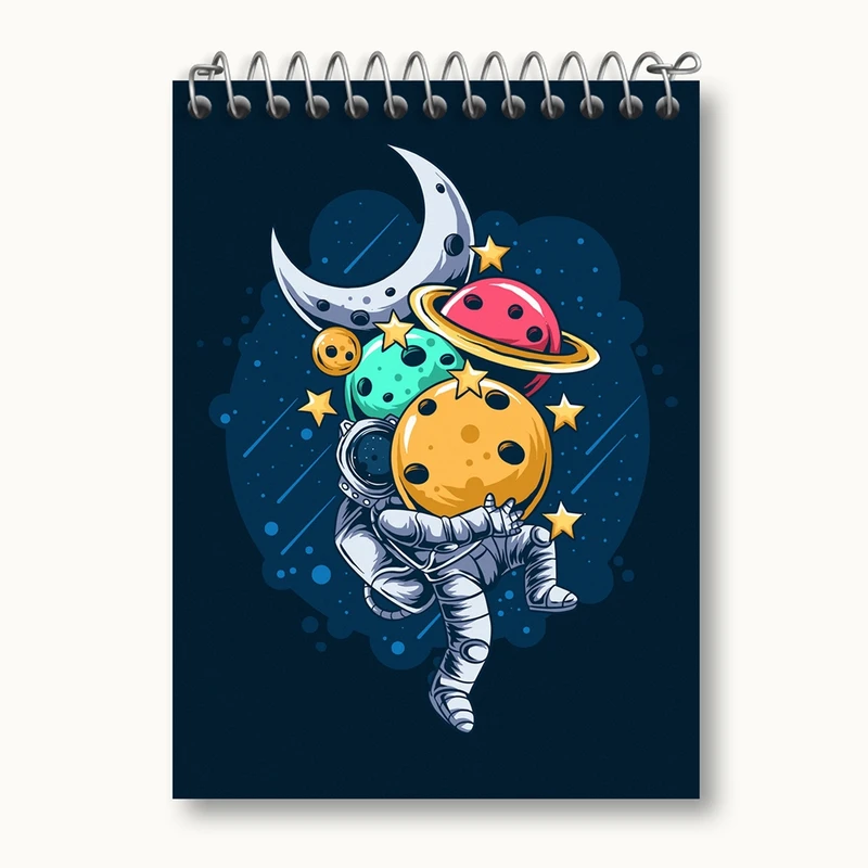 دفتر یادداشت 50 برگ خندالو مدل فضایی کد 25155