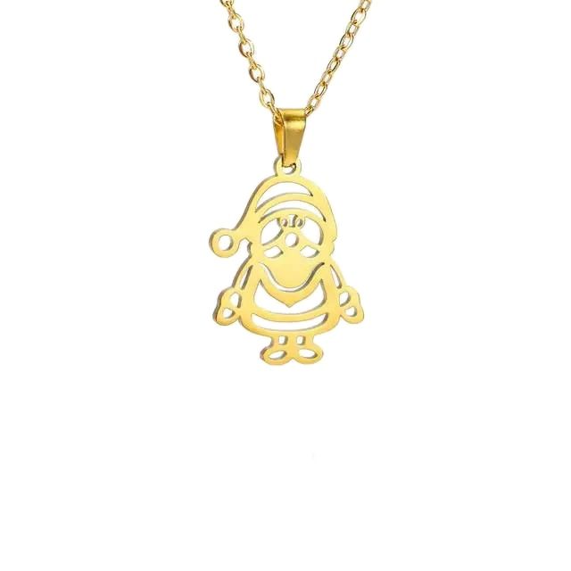 گردنبند طلا 18 عیار زنانه آرا مدل بابانوئل -  - 1