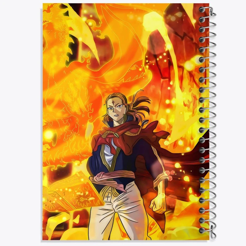 دفتر نت موسیقی 50 برگ خندالو مدل فرمانده آتشین انیمه بلک کلاور Black Clover کد 11728