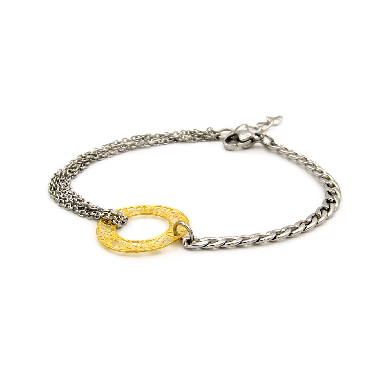 دستبند طلا 18 عیار زنانه مانچو مدل bfg231 -  - 3