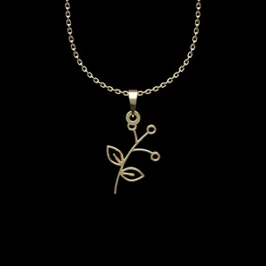 گردنبند طلا 18 عیار زنانه مدوپد مدل برگ کد L2-1-1241