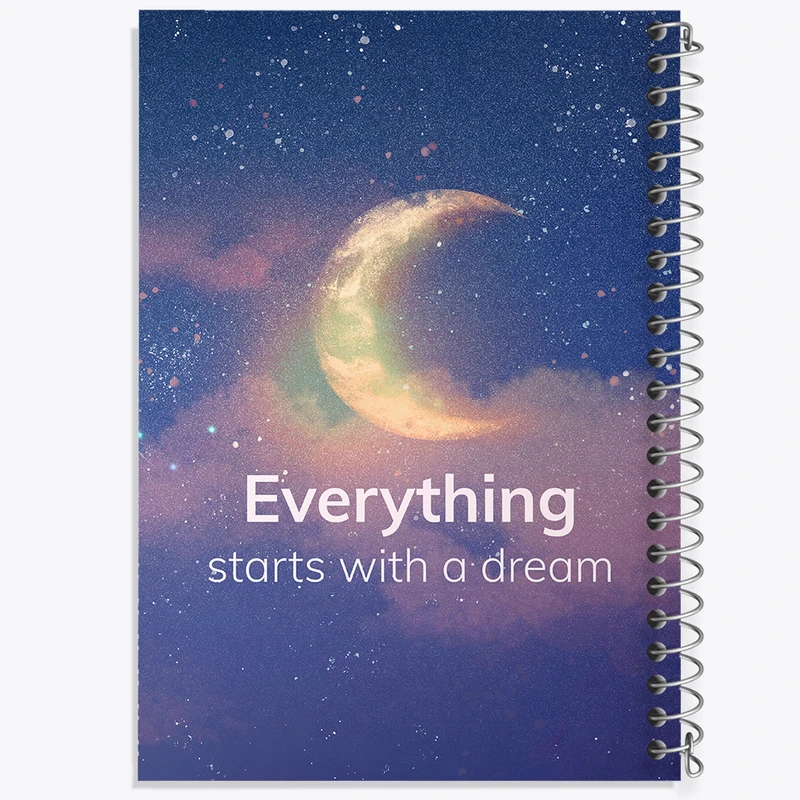 دفتر نقاشی 50 برگ خندالو طرح Everything Starts With A Dream کد N2332