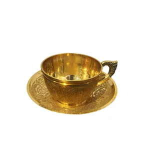 فنجان و نعلبکی برنجی کد PHB02