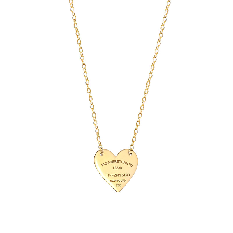 گردنبند طلا 18 عیار زنانه ماوی گالری مدل قلب تیفانی تخت 2