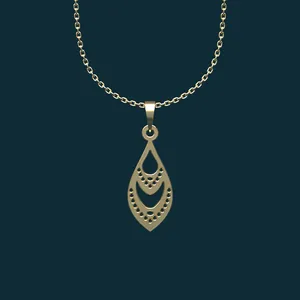 گردنبند طلا 18 عیار زنانه مدوپد مدل هندسی کد BB2-1-1187